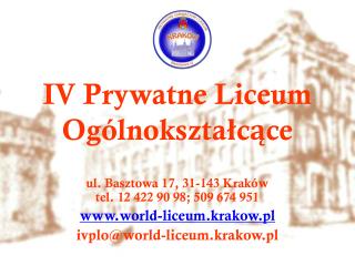 IV Prywatne Liceum Ogólnokształcące