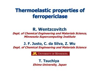 Thermoelastic properties of ferropericlase