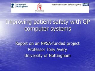 Improving patient safety with GP computer systems