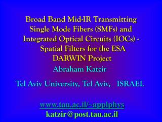 Broad Band Mid-IR Transmitting