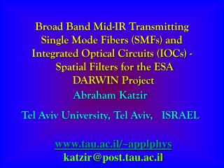 Broad Band Mid-IR Transmitting