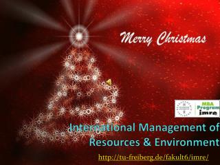 International Management of Resources &amp; Environment