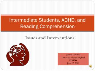 Intermediate Students, ADHD, and Reading Comprehension