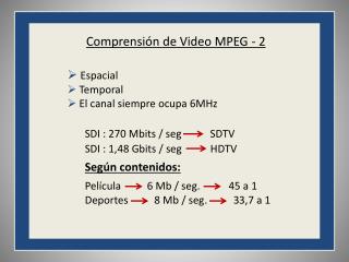 Comprensión de Video MPEG - 2
