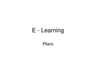 E - Learning