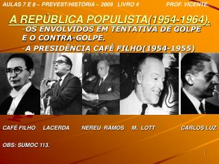 A REPÚBLICA POPULISTA(1954-1964).