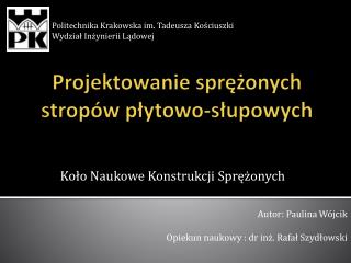 Projektowanie sprężonych stropów płytowo-słupowych