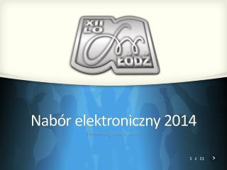 Nabór elektroniczny 2014