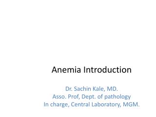 Anemia Introduction