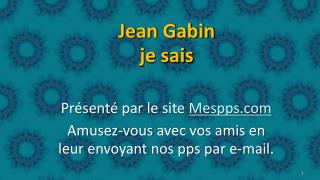 Jean Gabin je sais