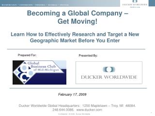 Becoming a Global Company – Get Moving!