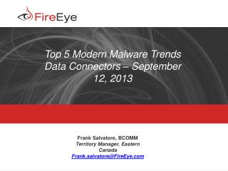 Top 5 Modern Malware Trends Data Connectors – September 12, 2013