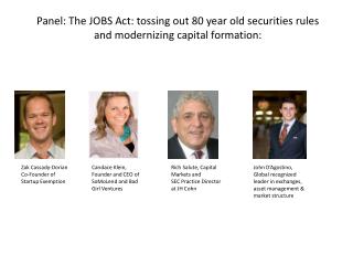 Panel: The JOBS Act: tossing out 80 year old securities rules and modernizing capital formation: