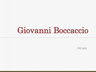 Giovanni Boccaccio