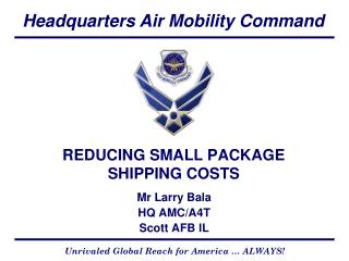 REDUCING SMALL PACKAGE SHIPPING COSTS