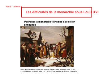 Partie 1 : th è mes 4 Les difficult é s de la monarchie sous Louis XVI