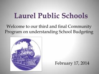 Welcome to our third and final Community Program on understanding School Budgeting