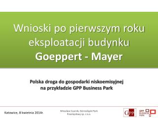 Polska droga do gospodarki niskoemisyjnej na przykładzie GPP Business Park