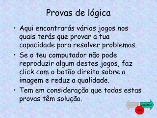 Provas de lógica