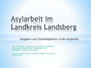 Asylarbeit im Landkreis Landsberg