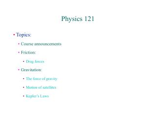 Physics 121