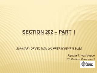 Section 202 – part 1