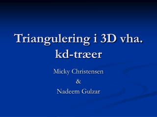 Triangulering i 3D vha. kd-træer