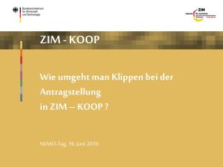 Wie umgeht man Klippen bei der Antragstellung in ZIM – KOOP ?