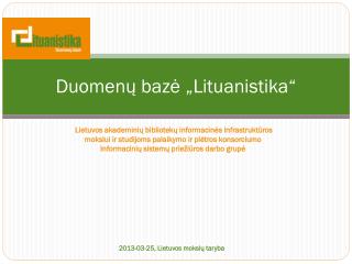 Duomenų bazė „Lituanistika“