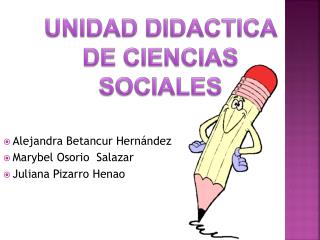 UNIDAD DIDACTICA DE CIENCIAS SOCIALES