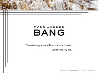 The new fragrance of Marc Jacobs for men