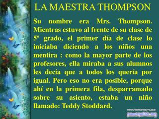 LA MAESTRA THOMPSON