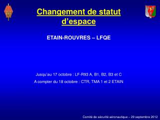 Changement de statut d’espace