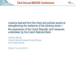 23rd Annual BSCEE Conference