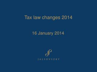 Tax law changes 2014