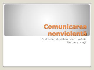 Comunicarea nonviolentă