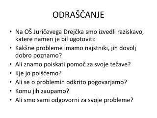 ODRAŠČANJE