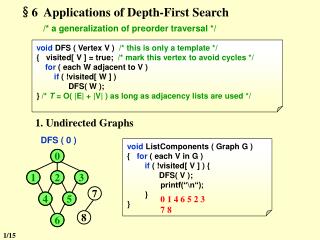 §6 Applications of Depth-First Search