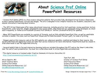 About Science Prof Online PowerPoint Resources