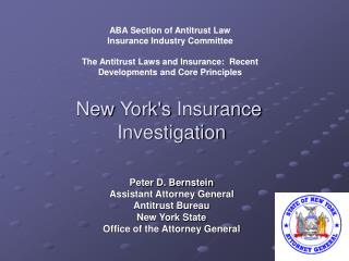 New York's Insurance  Investigation