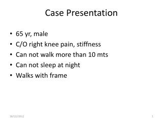 Case Presentation