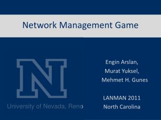 Network Management Game