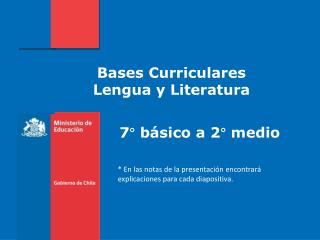 Bases Curriculares Lengua y Literatura