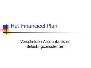 Het Financieel Plan