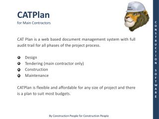 CATPlan for Main Contractors