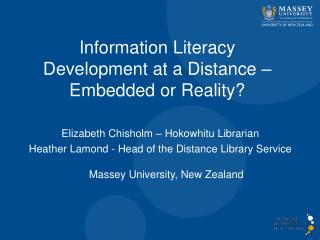 Elizabeth Chisholm – Hokowhitu Librarian