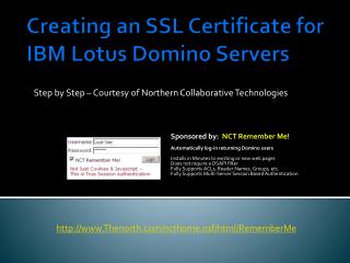 Creating an SSL Certificate for IBM Lotus Domino Servers