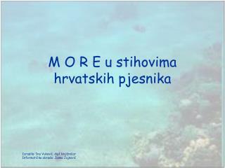 M O R E u stihovima hrvatskih pjesnika