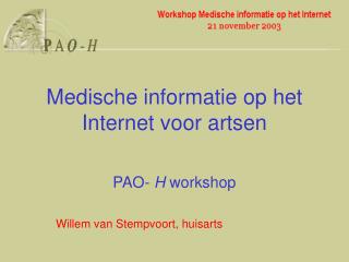 Medische informatie op het Internet voor artsen