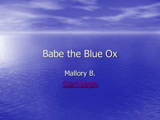 Babe the Blue Ox